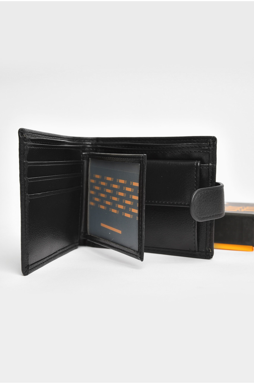 Гаманець чоловічий з екошкіри чорного кольору 208 203943