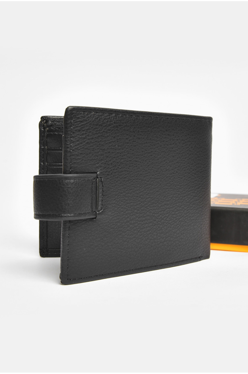 Гаманець чоловічий з екошкіри чорного кольору 208 203943
