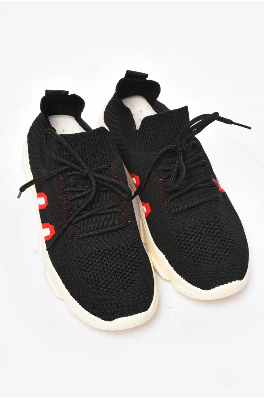 Кроссовки женские черного цвета текстиль 231 203956