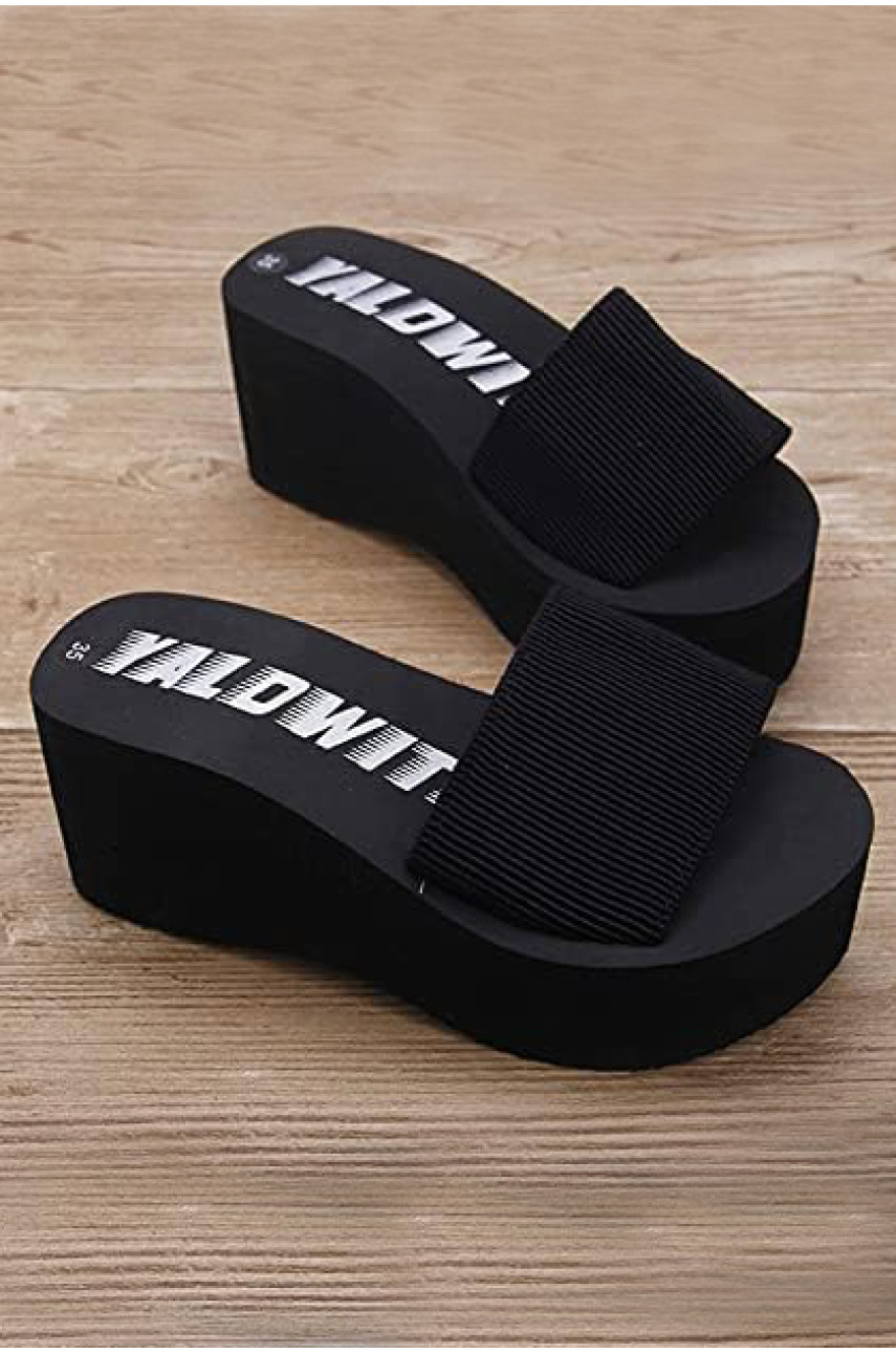 Шлепки женские черного цвета 203982