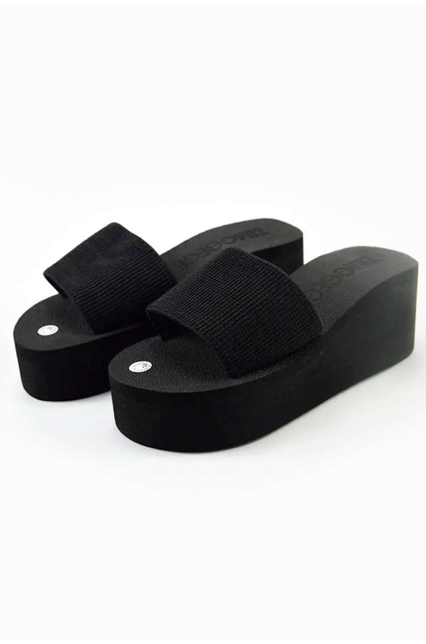 Шлепки женские черного цвета 203982