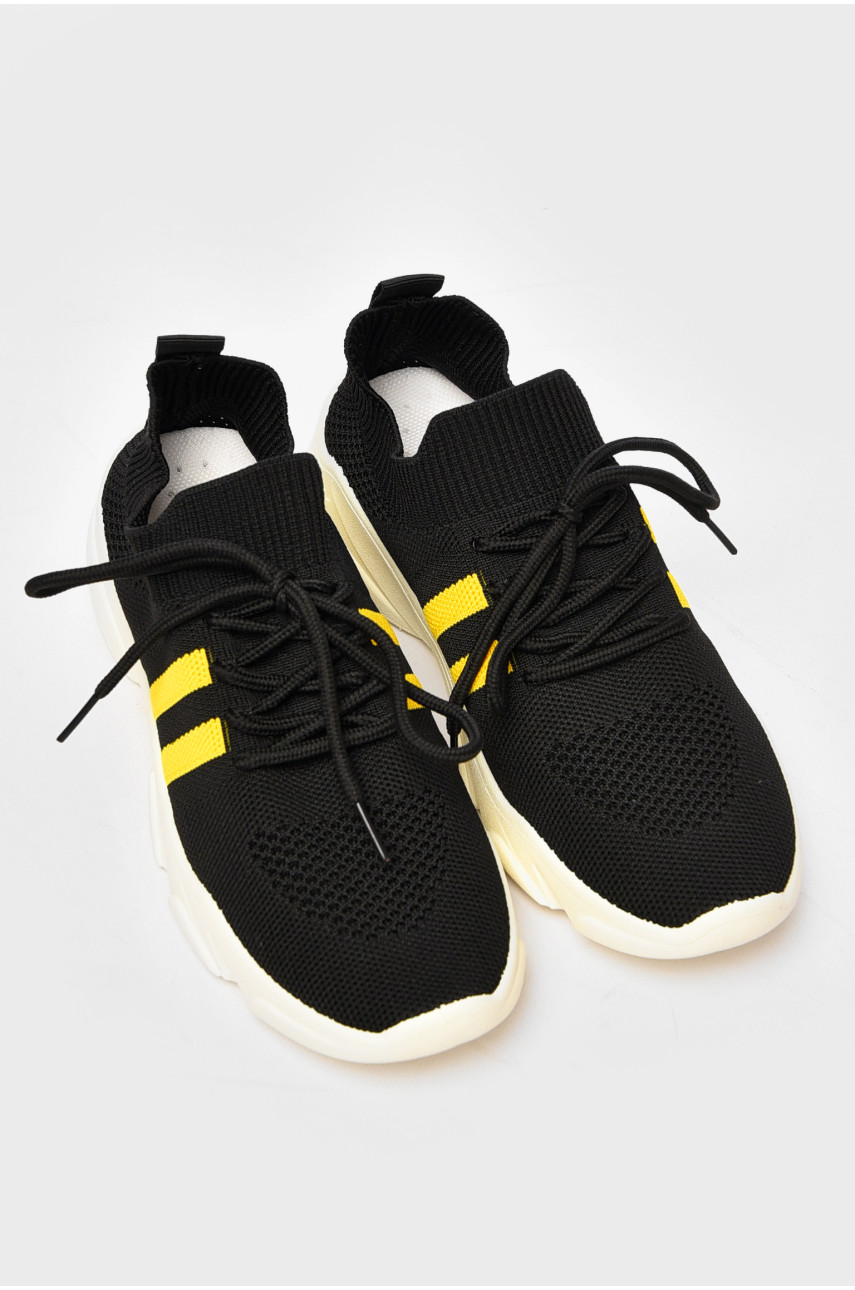 Кроссовки женские черного цвета текстиль 257 203985