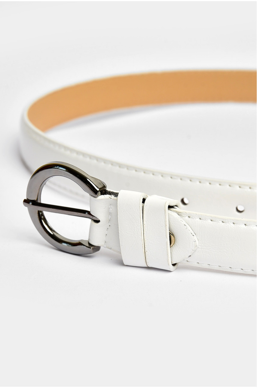 Ремень женский белого цвета размер 113*2 см 203994 Ремень женский белого цвета размер 113*2 см 203994