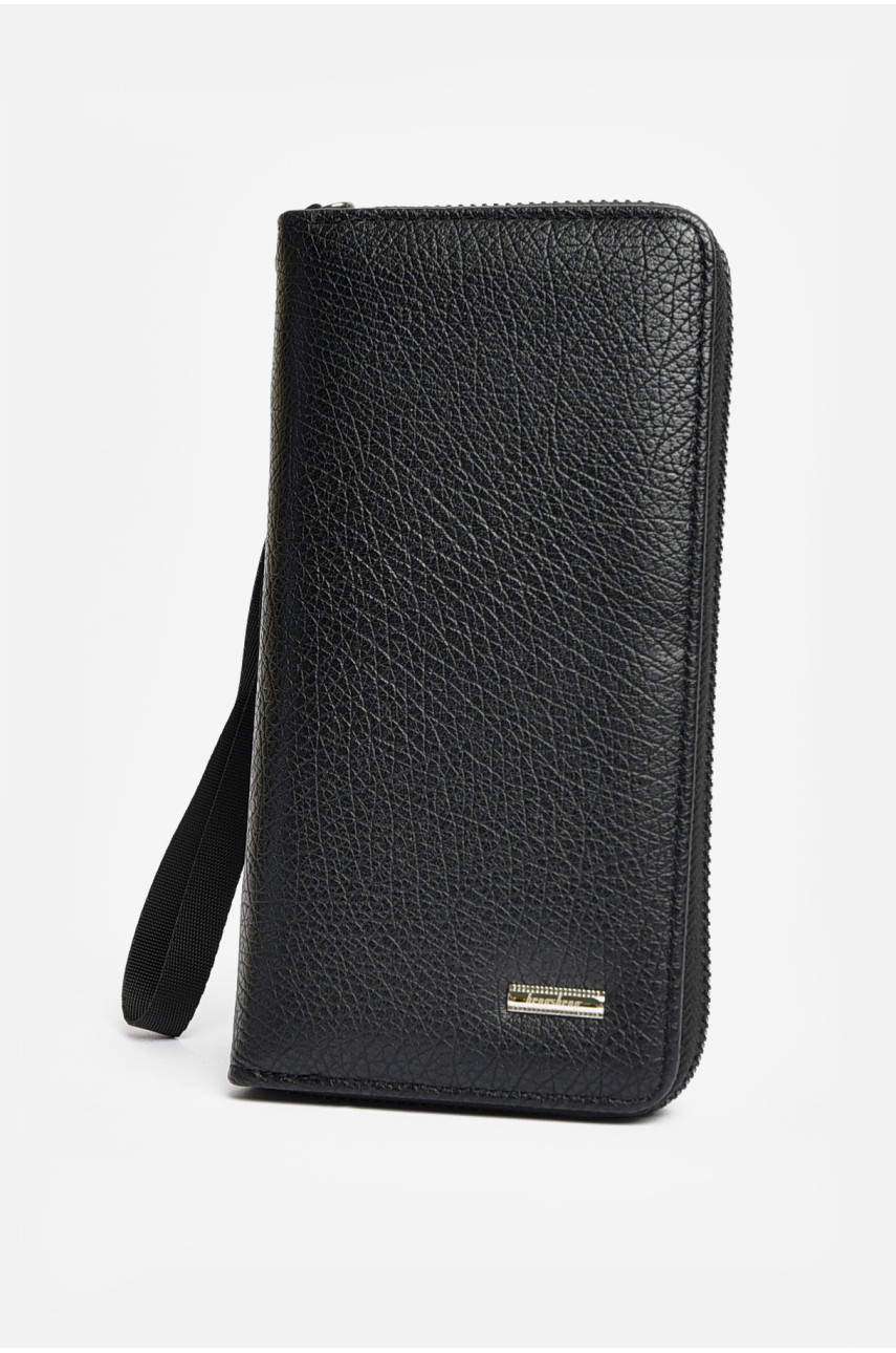 Кошелек-портмоне мужской из экокожи черного цвета 9361-2-2 204004 Кошелек-портмоне мужской из экокожи черного цвета 9361-2-2 204004