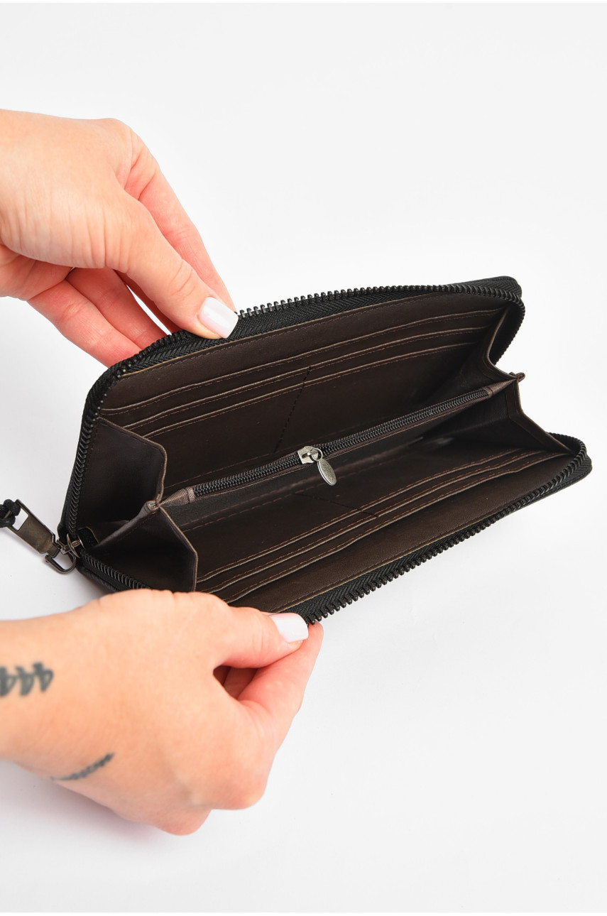 Кошелек-портмоне мужской из экокожи черного цвета 9361-2-2 204004 Кошелек-портмоне мужской из экокожи черного цвета 9361-2-2 204004