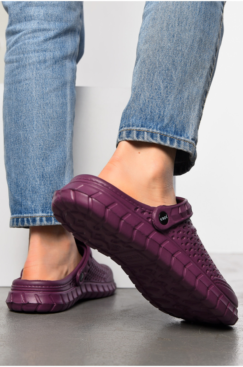 Кроксы женские фиолетового цвета с62 204007
