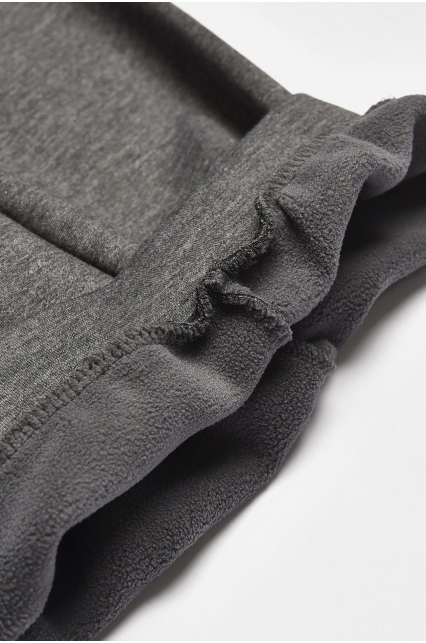 Лосіни дитячі для дівчинки на флісі темно-сірого кольору А625-1 204016