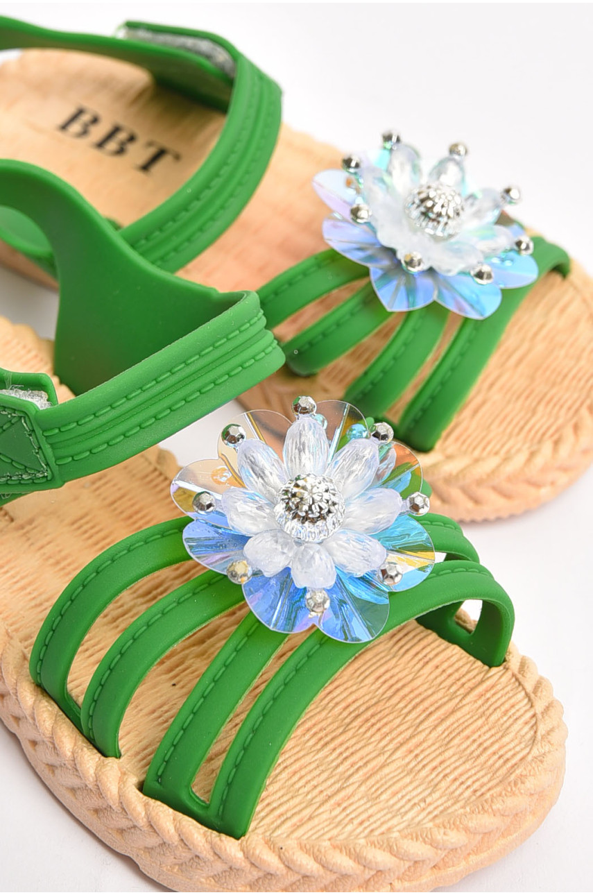 Босоножки детские силиконовые зеленого цвета А5800 204022