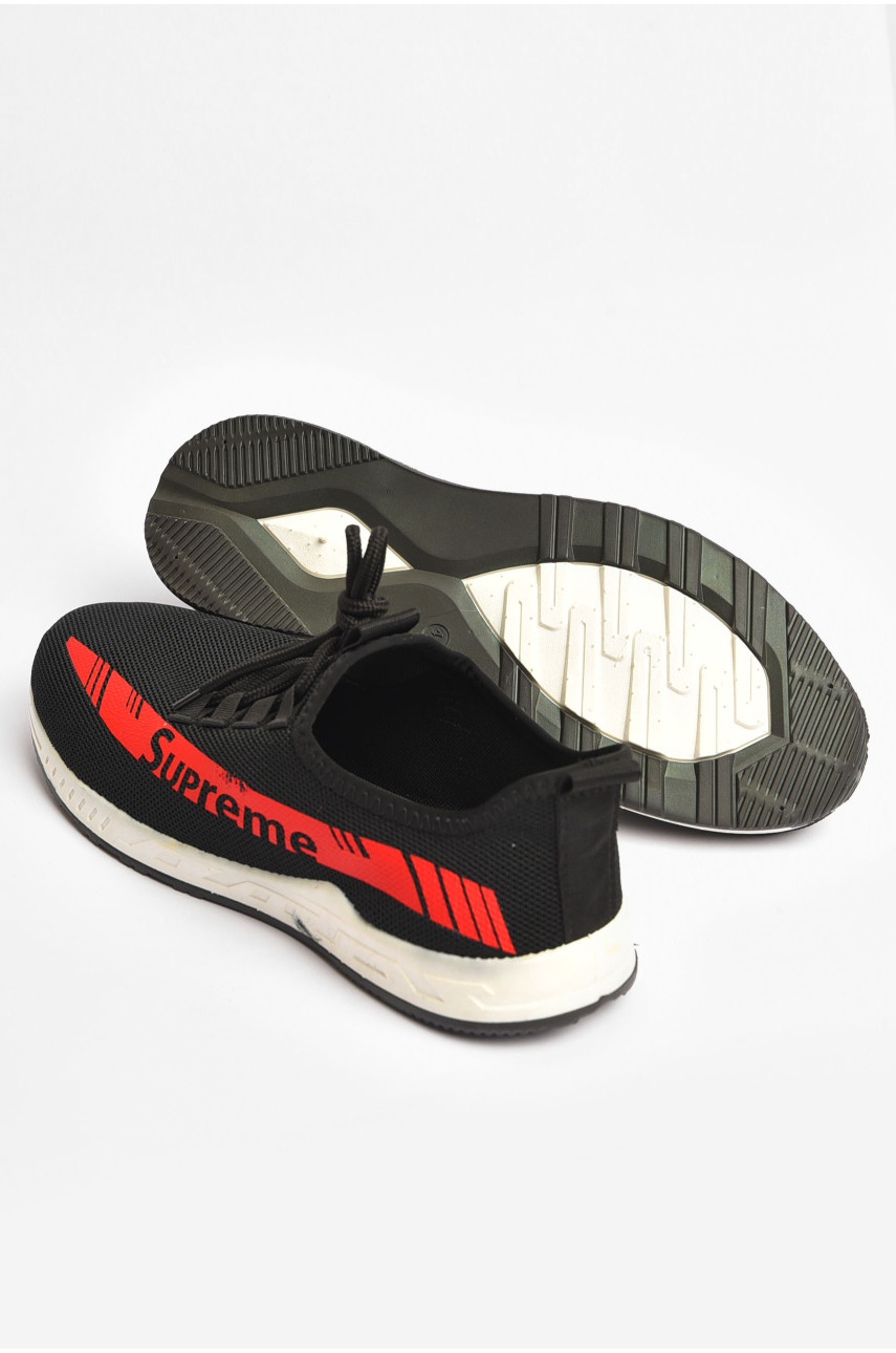 Кроссовки мужские черного цвета на шнуровке Н3 204033