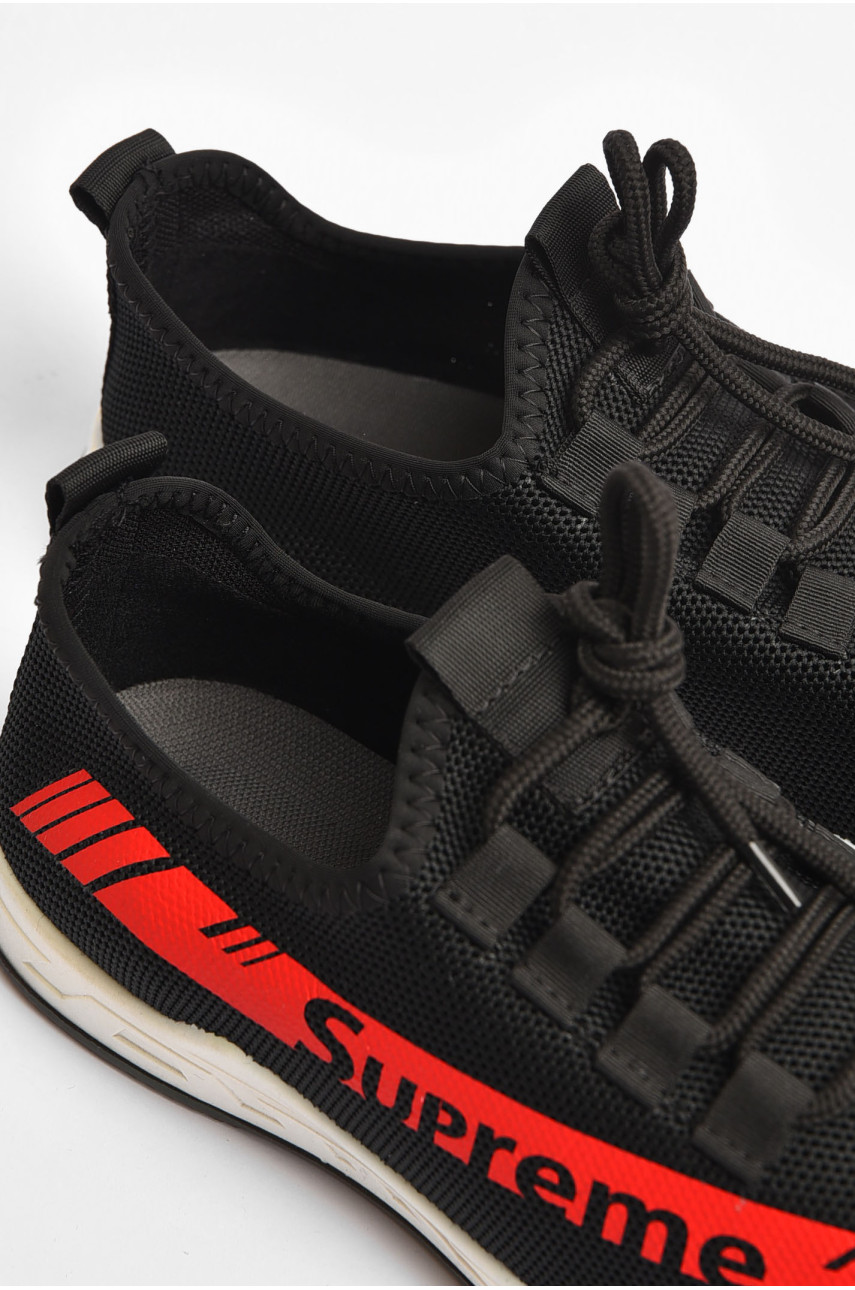 Кроссовки мужские черного цвета на шнуровке Н3 204033