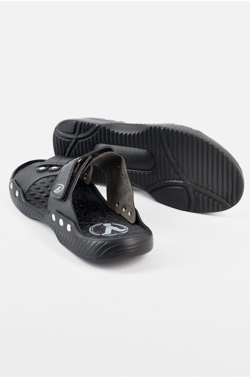 Шлепки мужские черного цвета Уценка 8260-13 204060 Шлепки мужские черного цвета Уценка 8260-13 204060