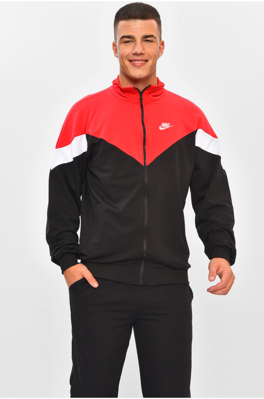 Кофта чоловіча червоного кольору на блискавці 204093 Кофта чоловіча червоного кольору на блискавці 204093