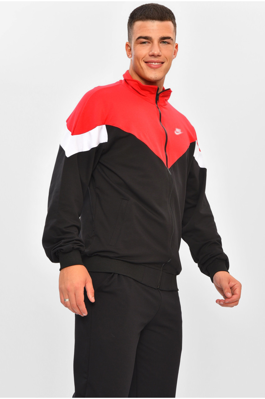 Кофта чоловіча червоного кольору на блискавці 204093 Кофта чоловіча червоного кольору на блискавці 204093