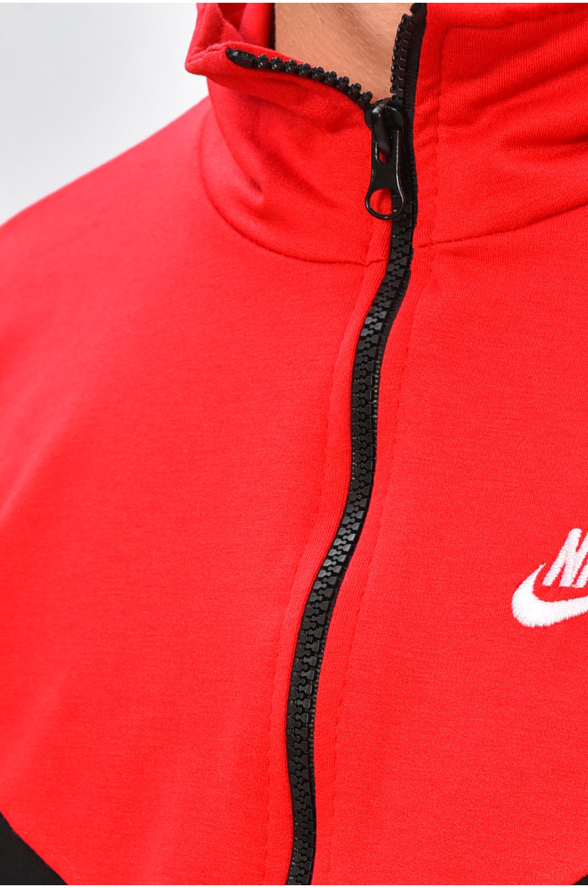 Кофта чоловіча червоного кольору на блискавці 204093 Кофта чоловіча червоного кольору на блискавці 204093