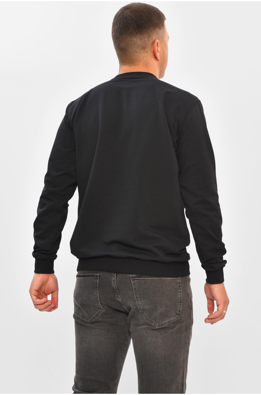 Свитшот мужской черного цвета с принтом 204095 Свитшот мужской черного цвета с принтом 204095