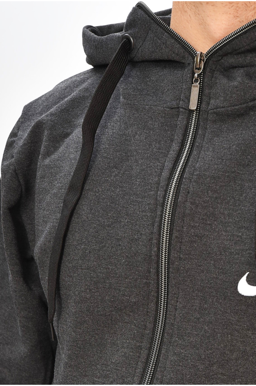 Спортивный костюм мужской тёмно-серого цвета 204109