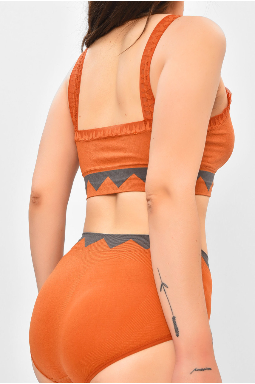 Комплект женский оранжевого цвета чашка В 9021 204134