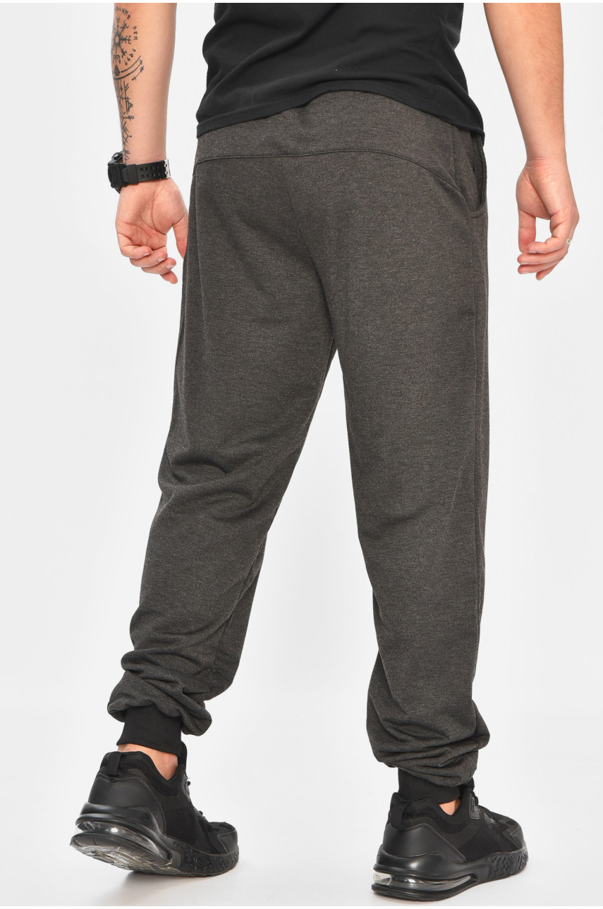 Спортивные штаны мужские тёмно-серого цвета 204152 Спортивные штаны мужские тёмно-серого цвета 204152