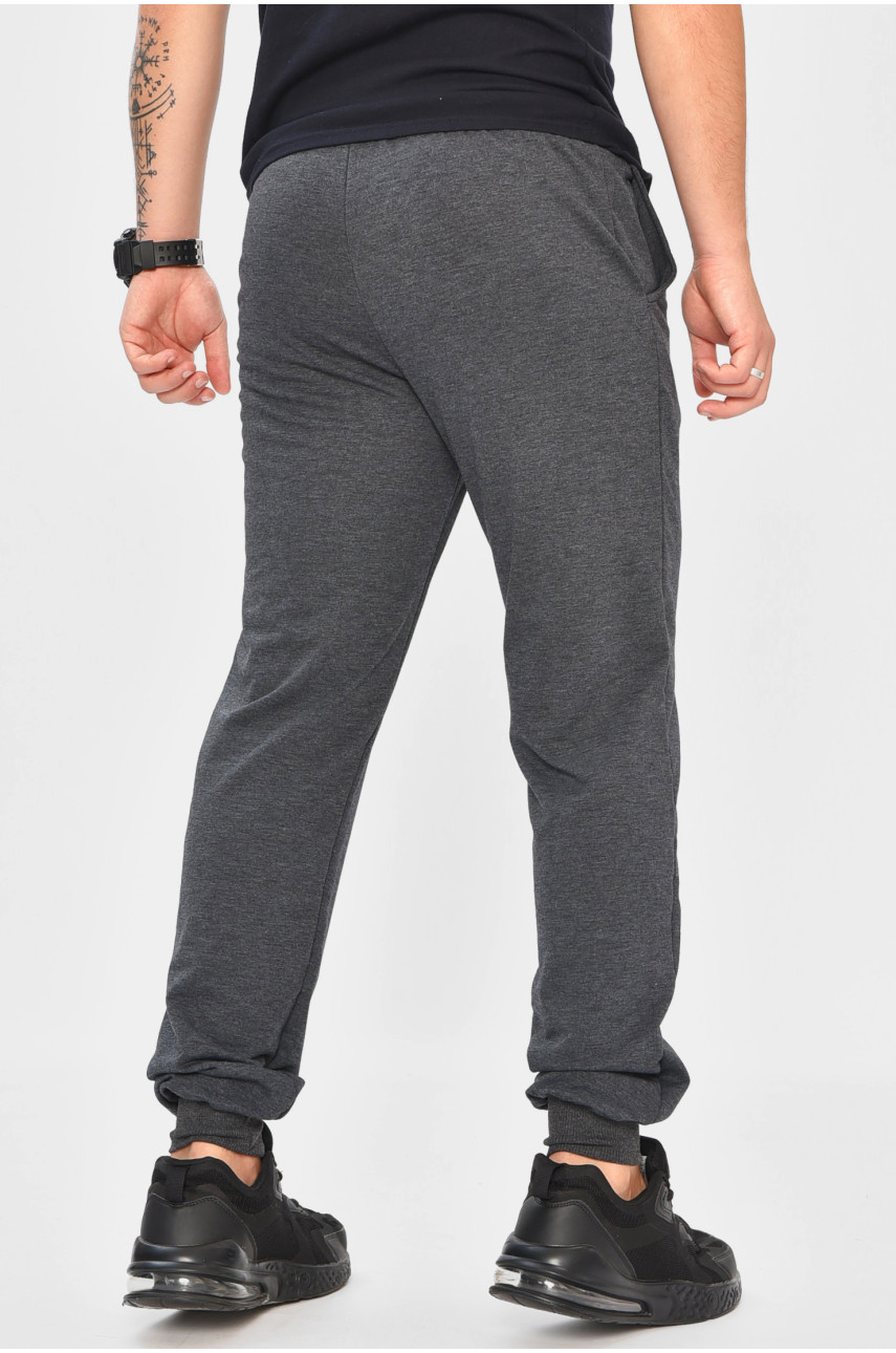 Спортивні штани чоловічі темно-сірого кольору 204154 Спортивні штани чоловічі темно-сірого кольору 204154