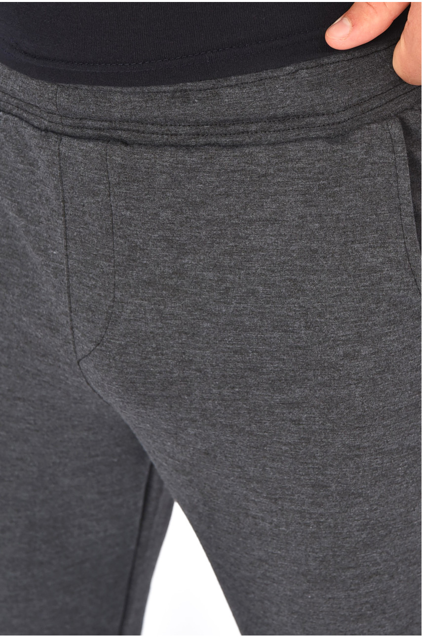 Спортивні штани чоловічі темно-сірого кольору 204154 Спортивні штани чоловічі темно-сірого кольору 204154
