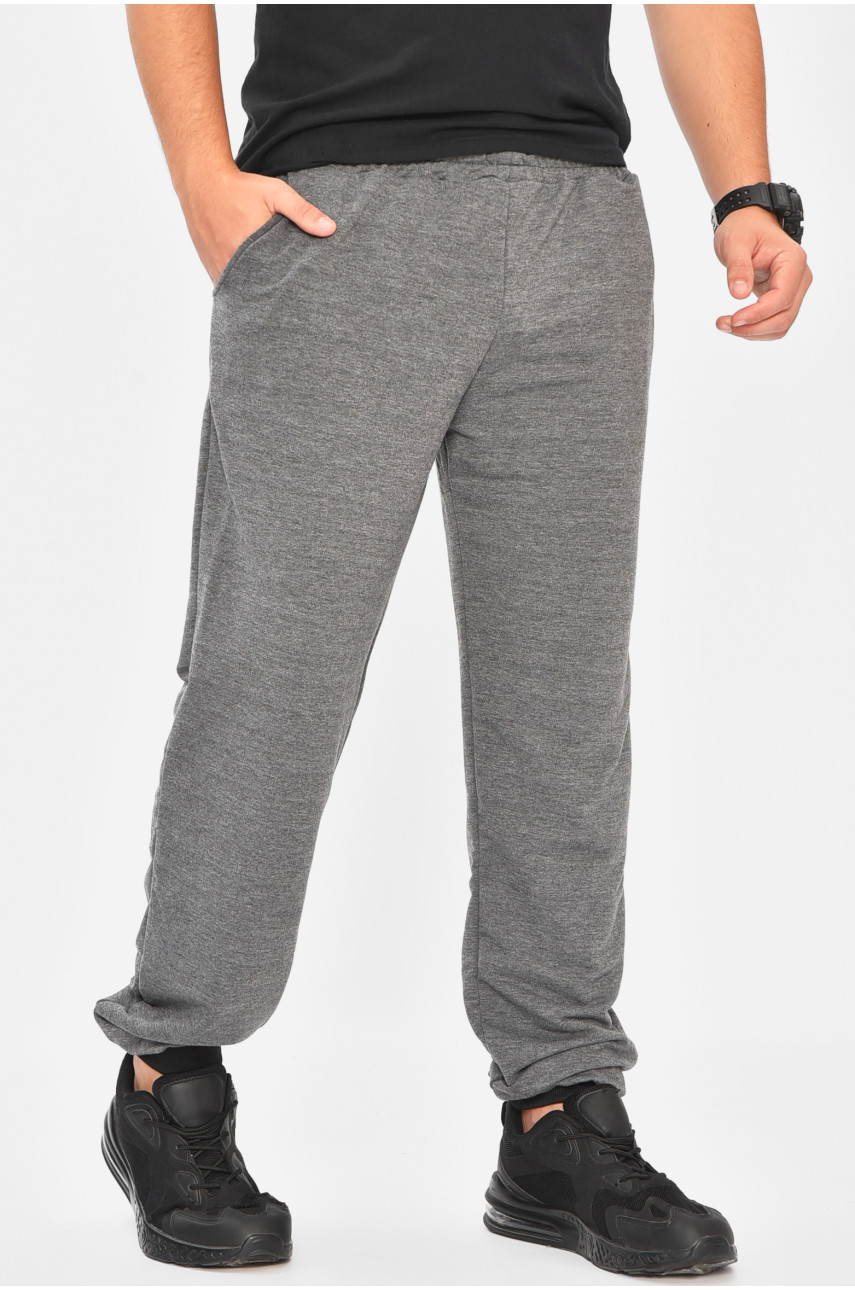 Спортивные штаны мужские серого цвета 204155 Спортивные штаны мужские серого цвета 204155