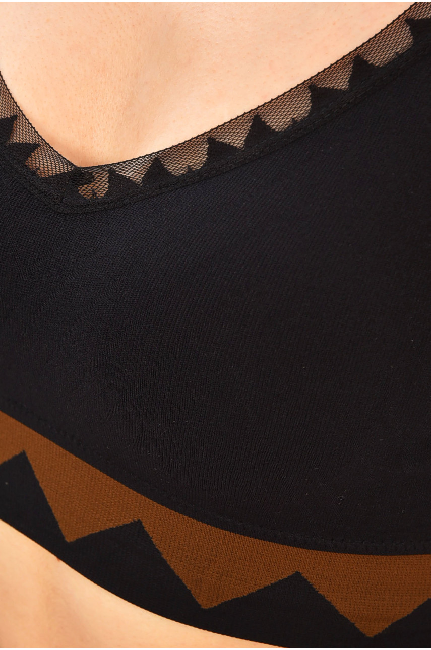 Комплект женский черного цвета чашка В 9021 204216