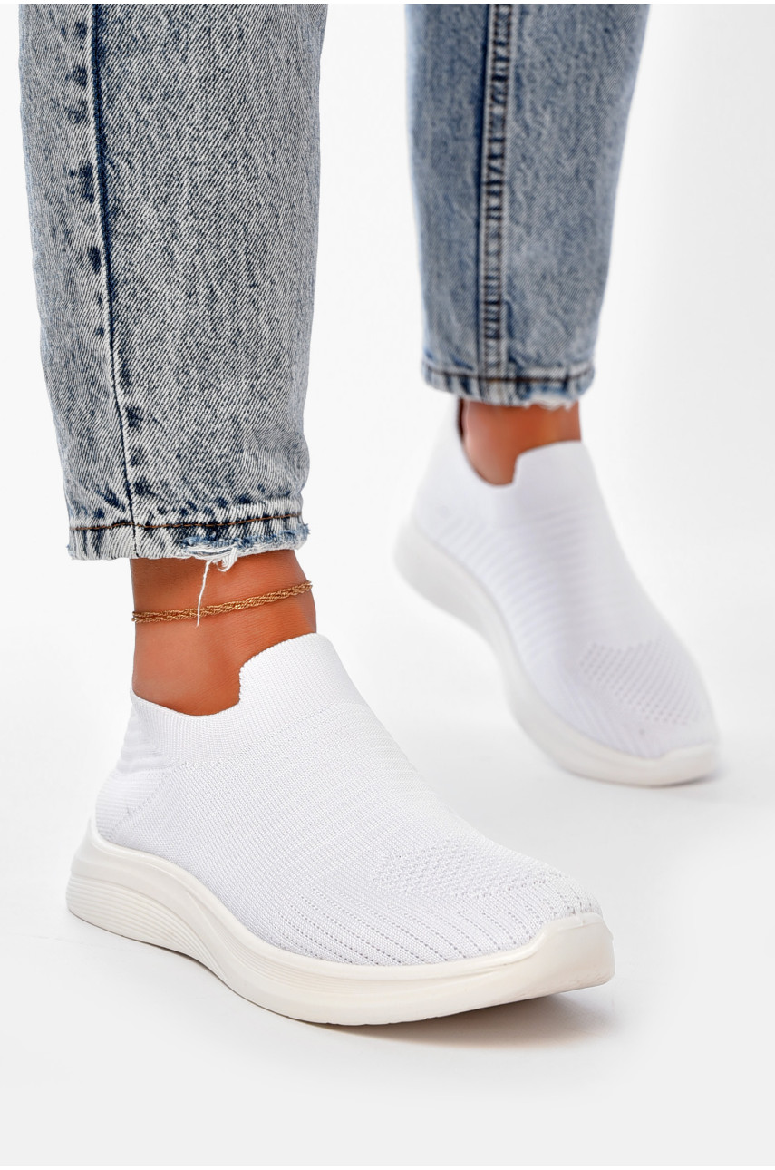 Кроссовки женские белого цвета текстиль 777-в1138 204235