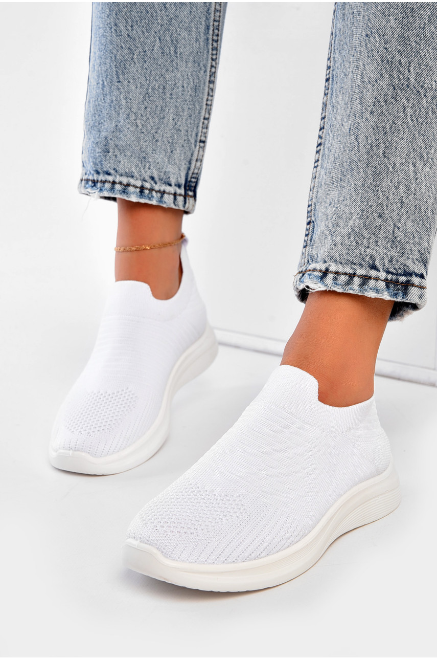 Кроссовки женские белого цвета текстиль 777-в1138 204235
