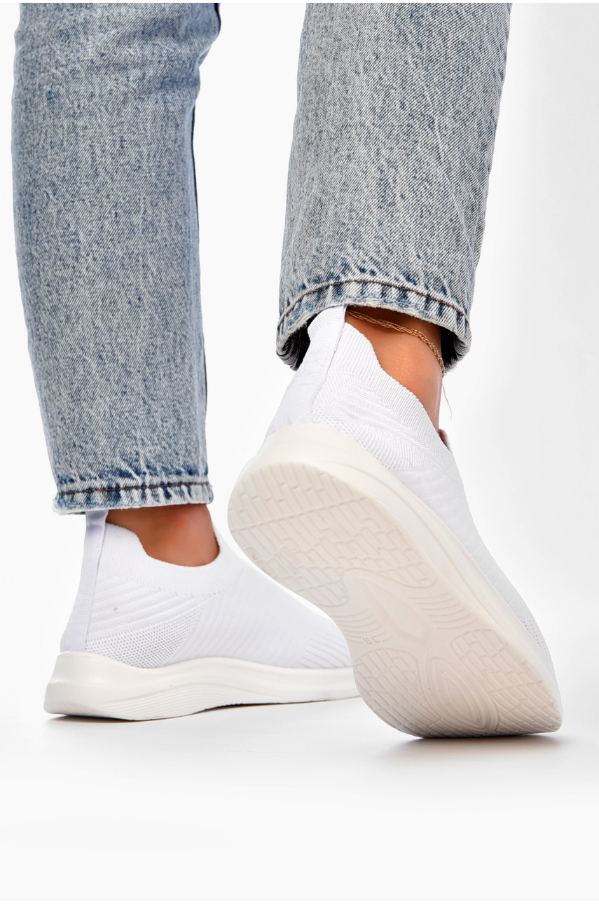 Кроссовки женские белого цвета текстиль 777-в1138 204235