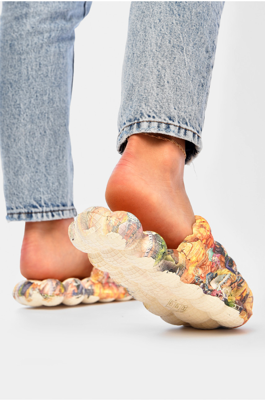 Шлепанцы пена женские разноцветные А6-3 204251