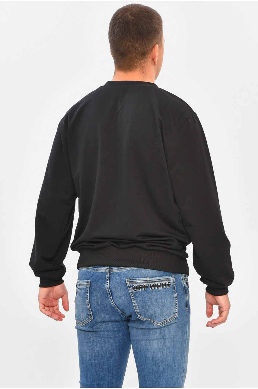 Свитшот мужской черного цвета 204264 Свитшот мужской черного цвета 204264