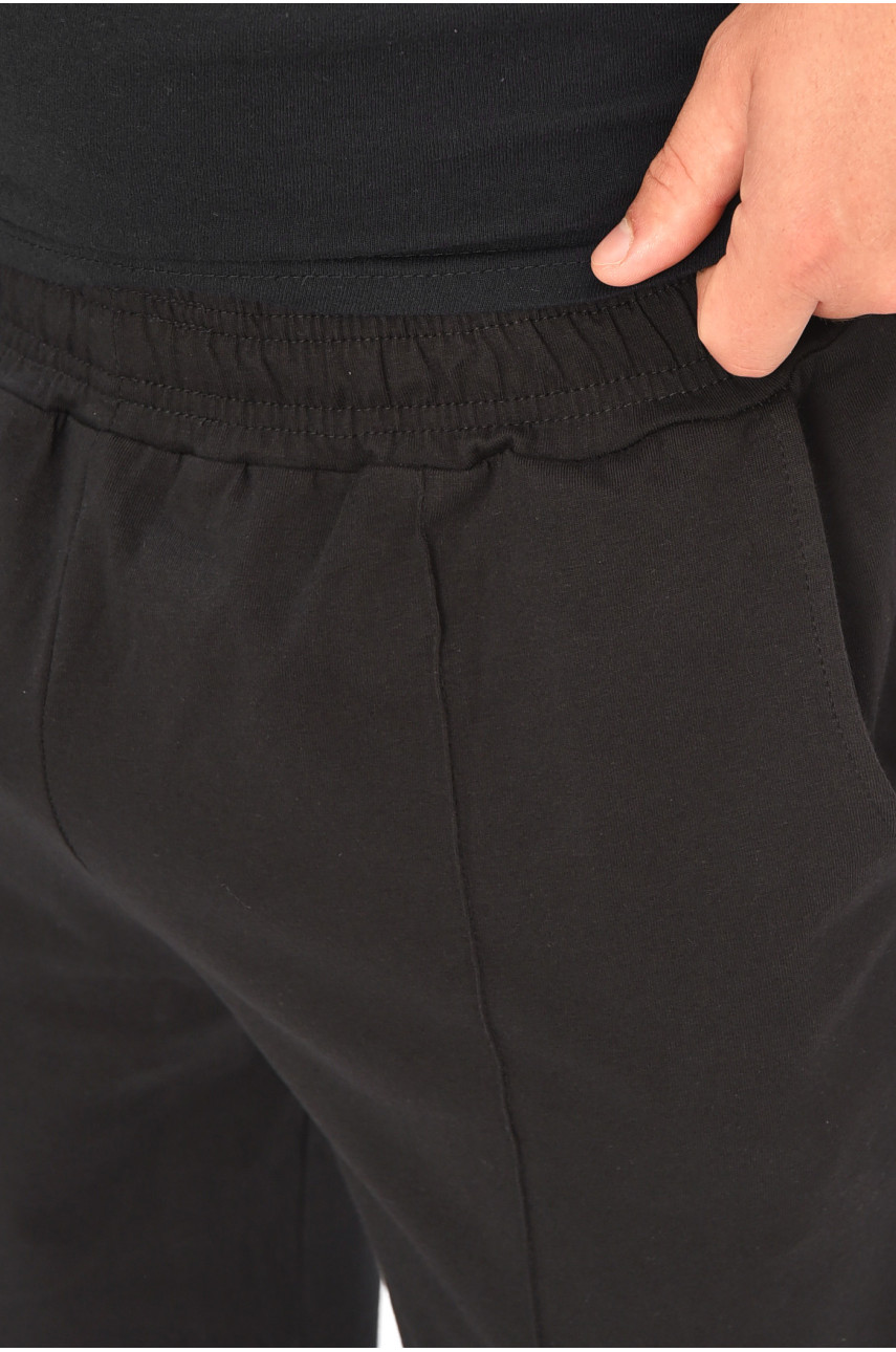 Шорты мужские однотонные черного цвета 204269