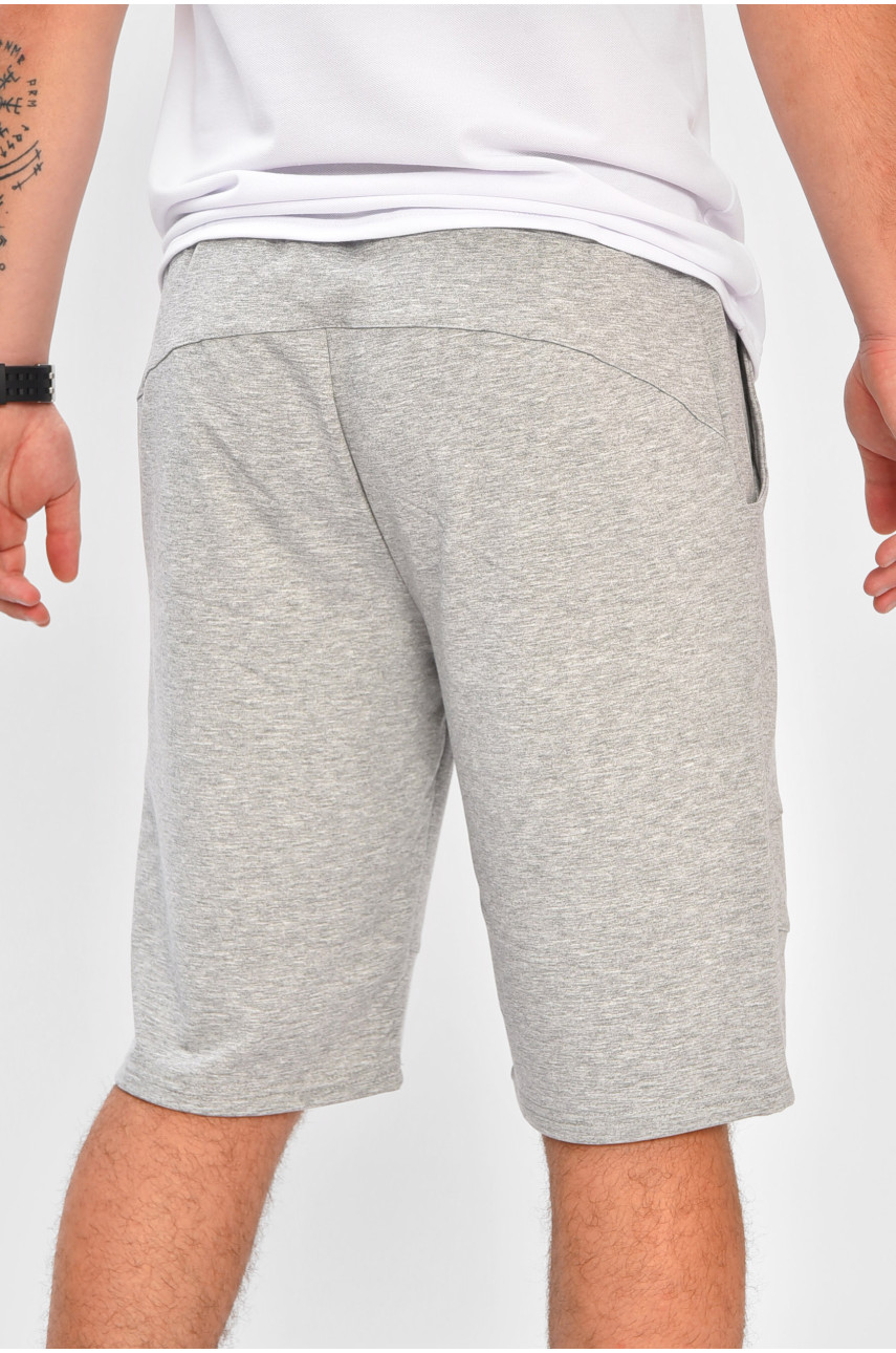 Шорты мужские однотонные светло-серого цвета 204270 Шорты мужские однотонные светло-серого цвета 204270