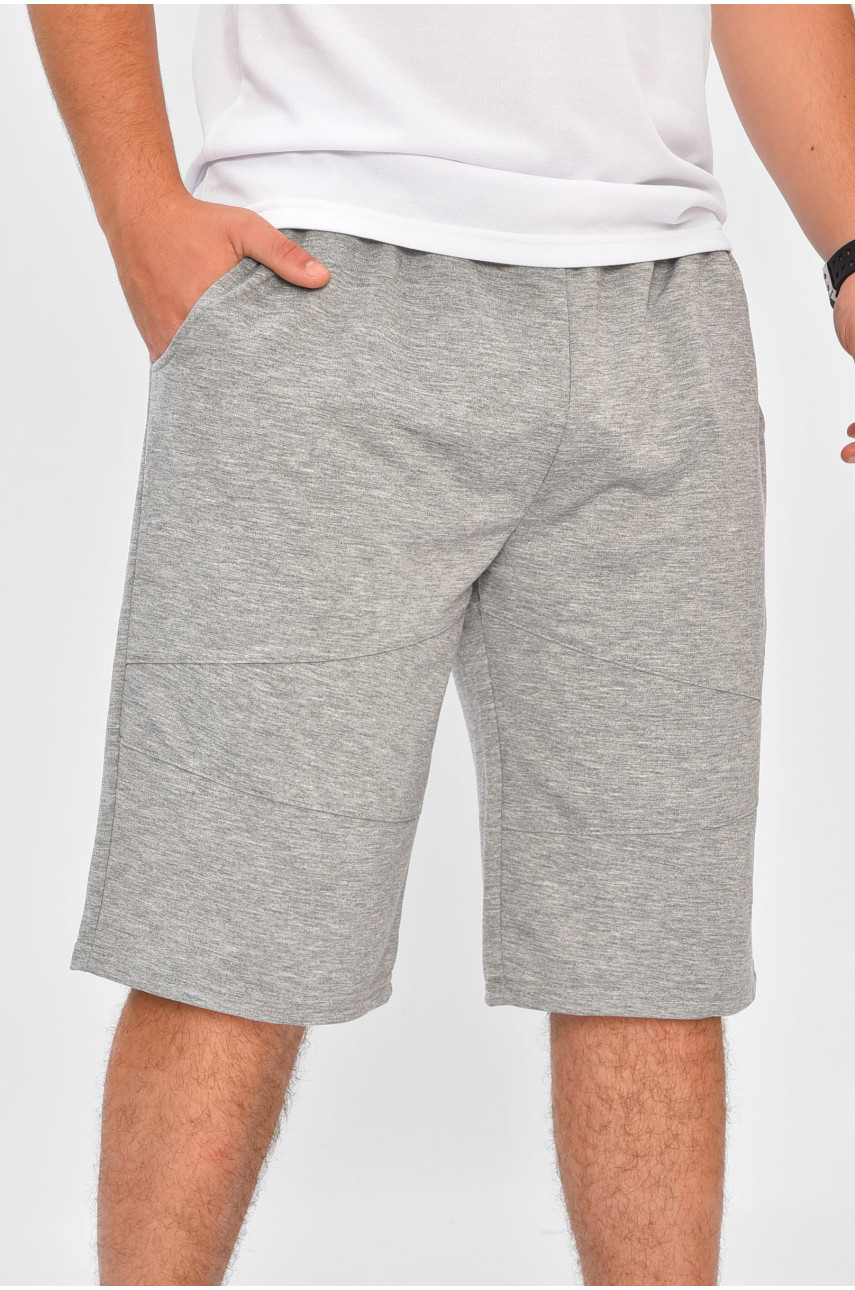 Шорти чоловічі однотонні сірого кольору 204271