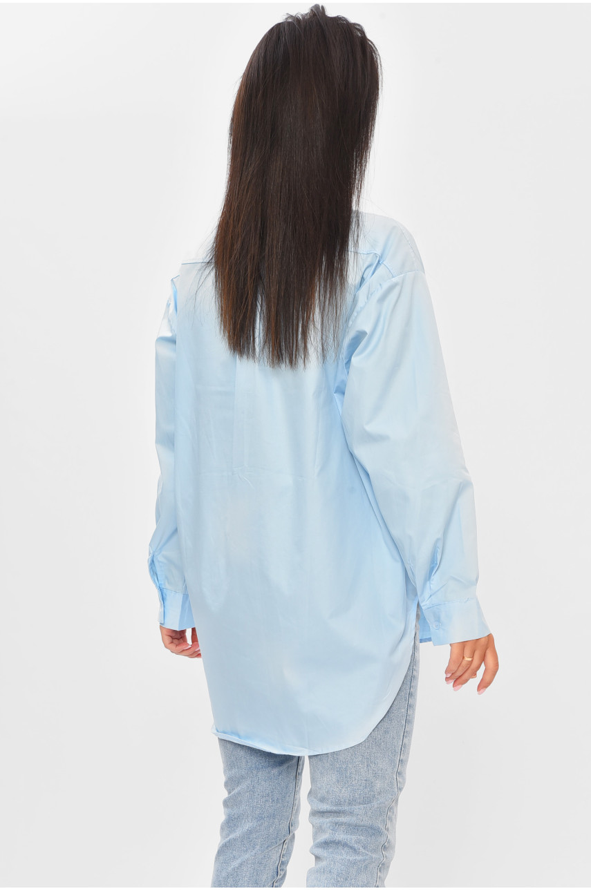 Сорочка жіноча напівбатальна блакитного кольору 2063 204276 Сорочка жіноча напівбатальна блакитного кольору 2063 204276