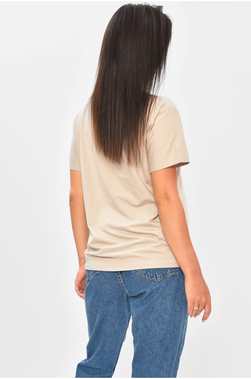 Футболка женская однотонная серого цвета 9118 204279