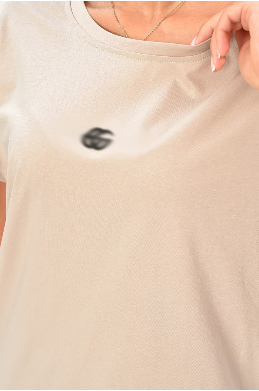 Футболка женская однотонная серого цвета 9118 204279