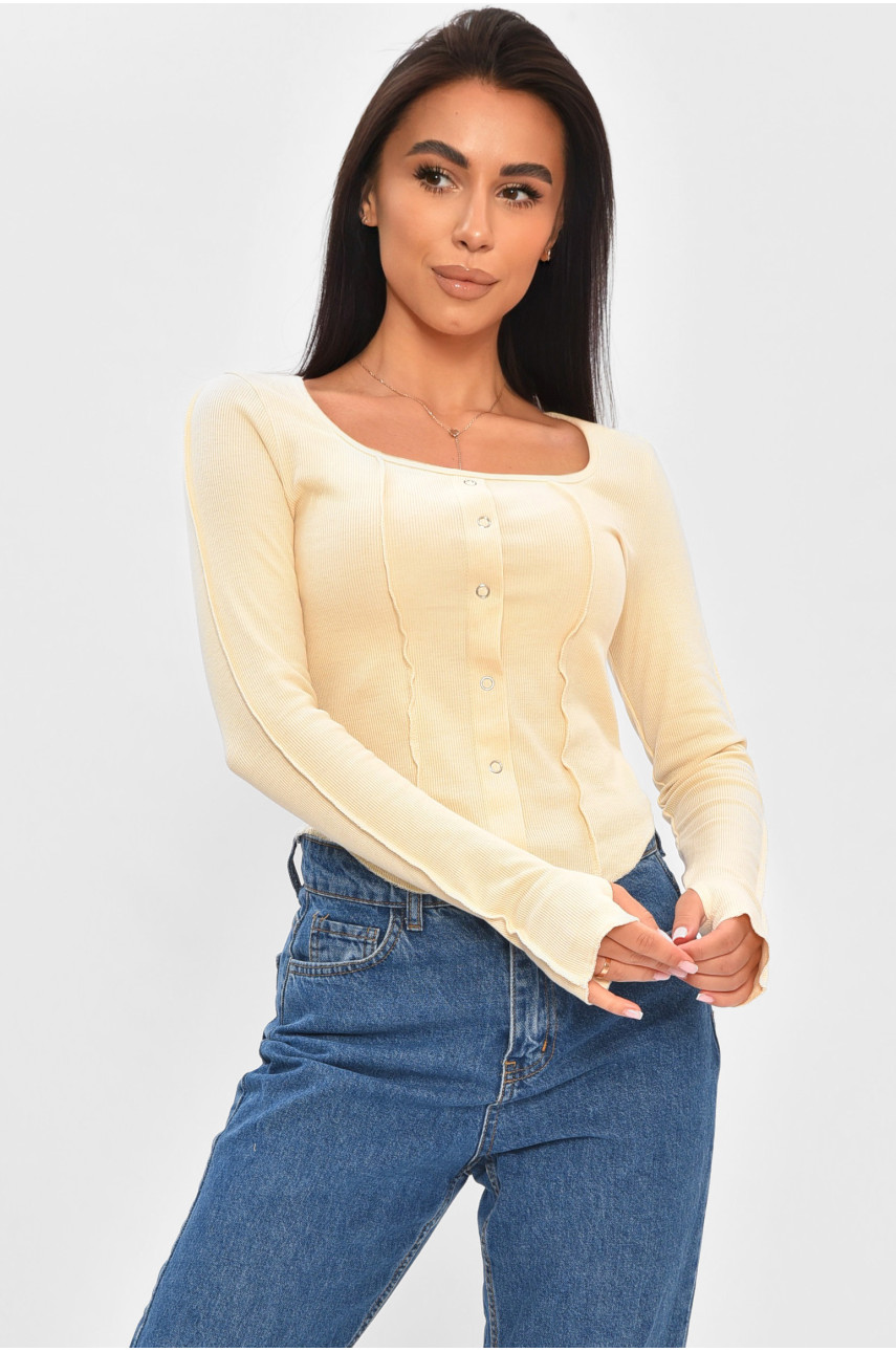 Кофта женская однотонная бежевого цвета 0124 204285