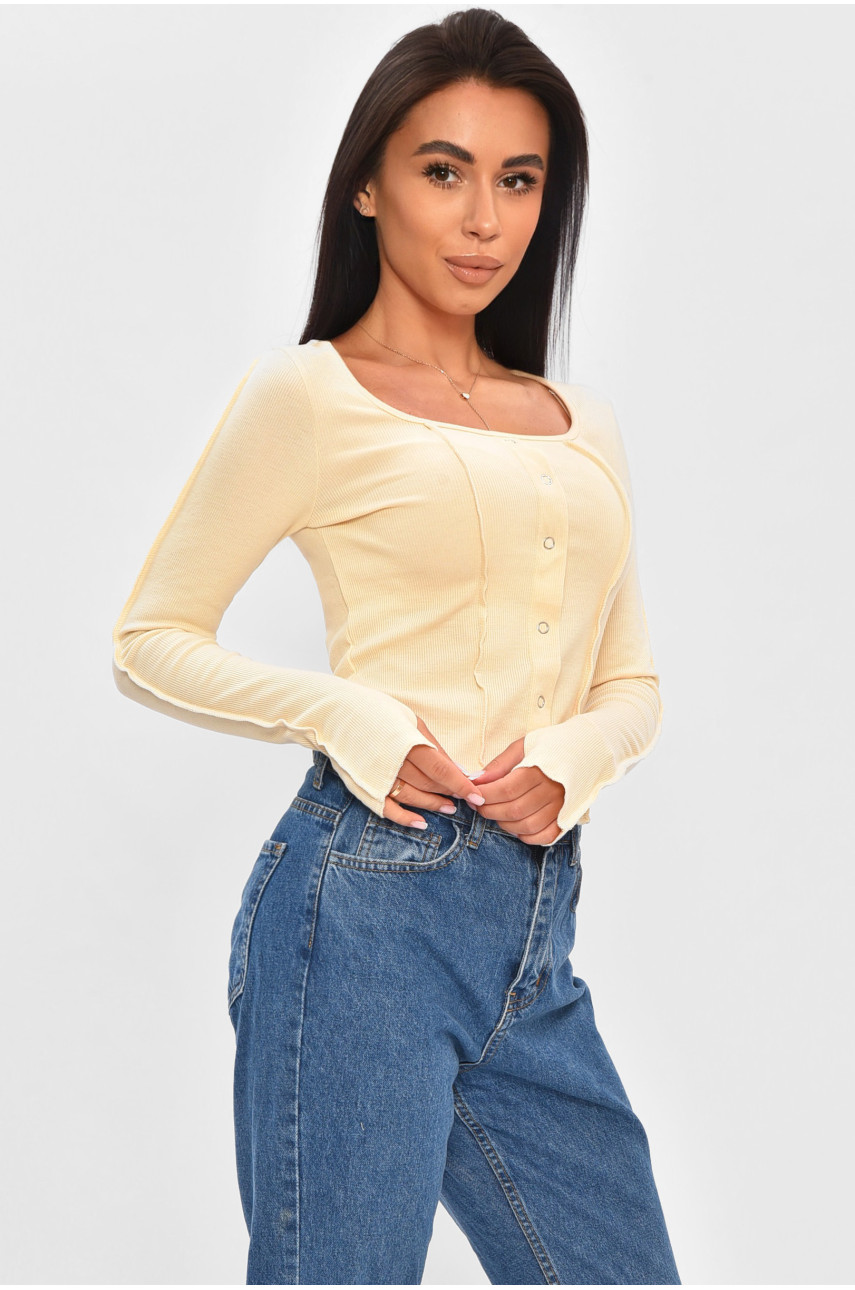 Кофта женская однотонная бежевого цвета 0124 204285