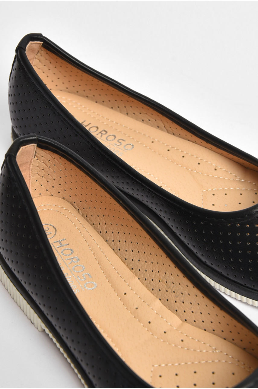 Балетки детские для девочки черного цвета 608-11 204305