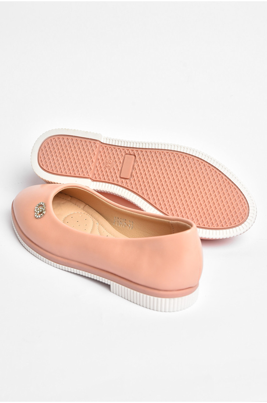 Балетки детские для девочки розового цвета 605-33 204307