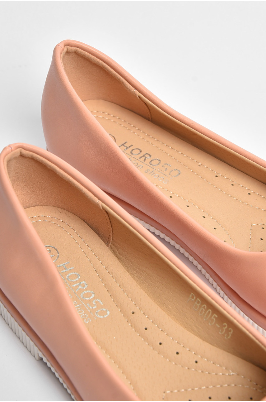 Балетки детские для девочки розового цвета 605-33 204307