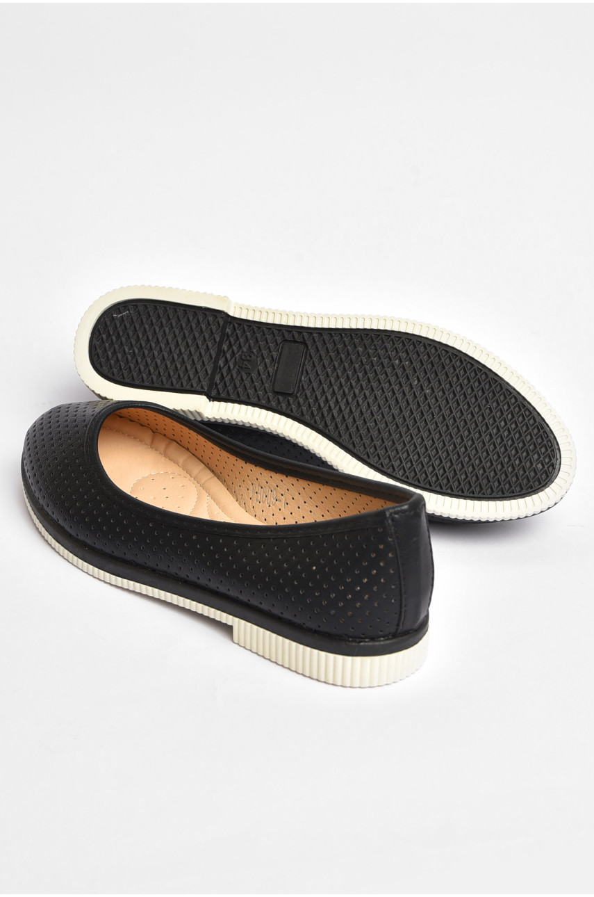 Балетки детские для девочки черного цвета 609-1 204308