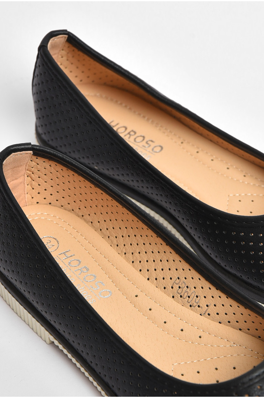 Балетки детские для девочки черного цвета 609-1 204308