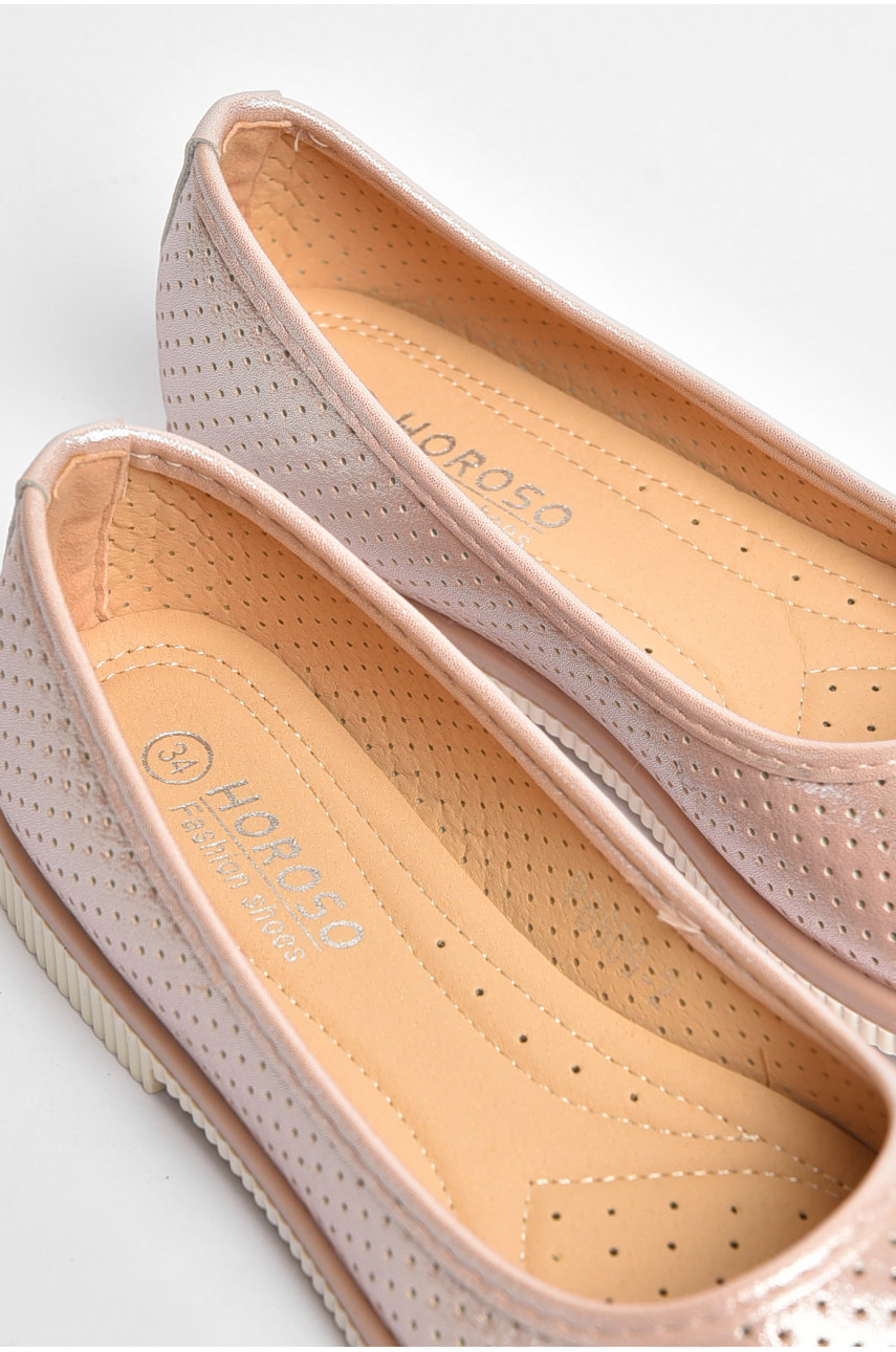 Балетки детские для девочки розового цвета 609-2 204309