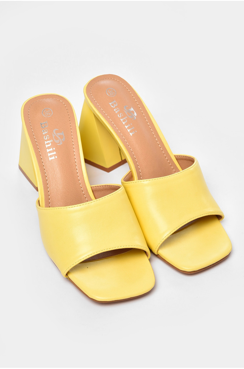 Шлепки женские желтого цвета S41-4 204315 Шлепки женские желтого цвета S41-4 204315
