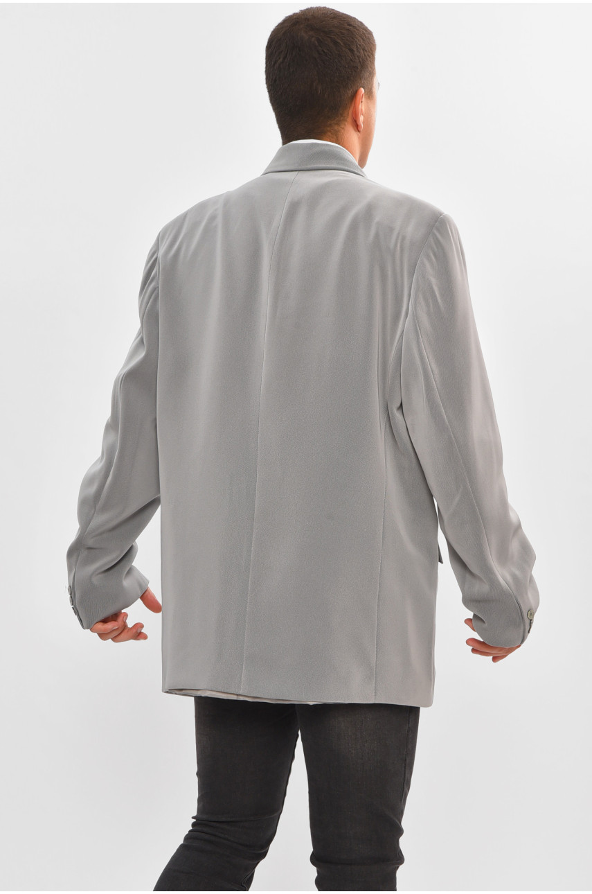 Пиджак мужской однотонный тёмно-серого цвета 204326 Пиджак мужской однотонный тёмно-серого цвета 204326