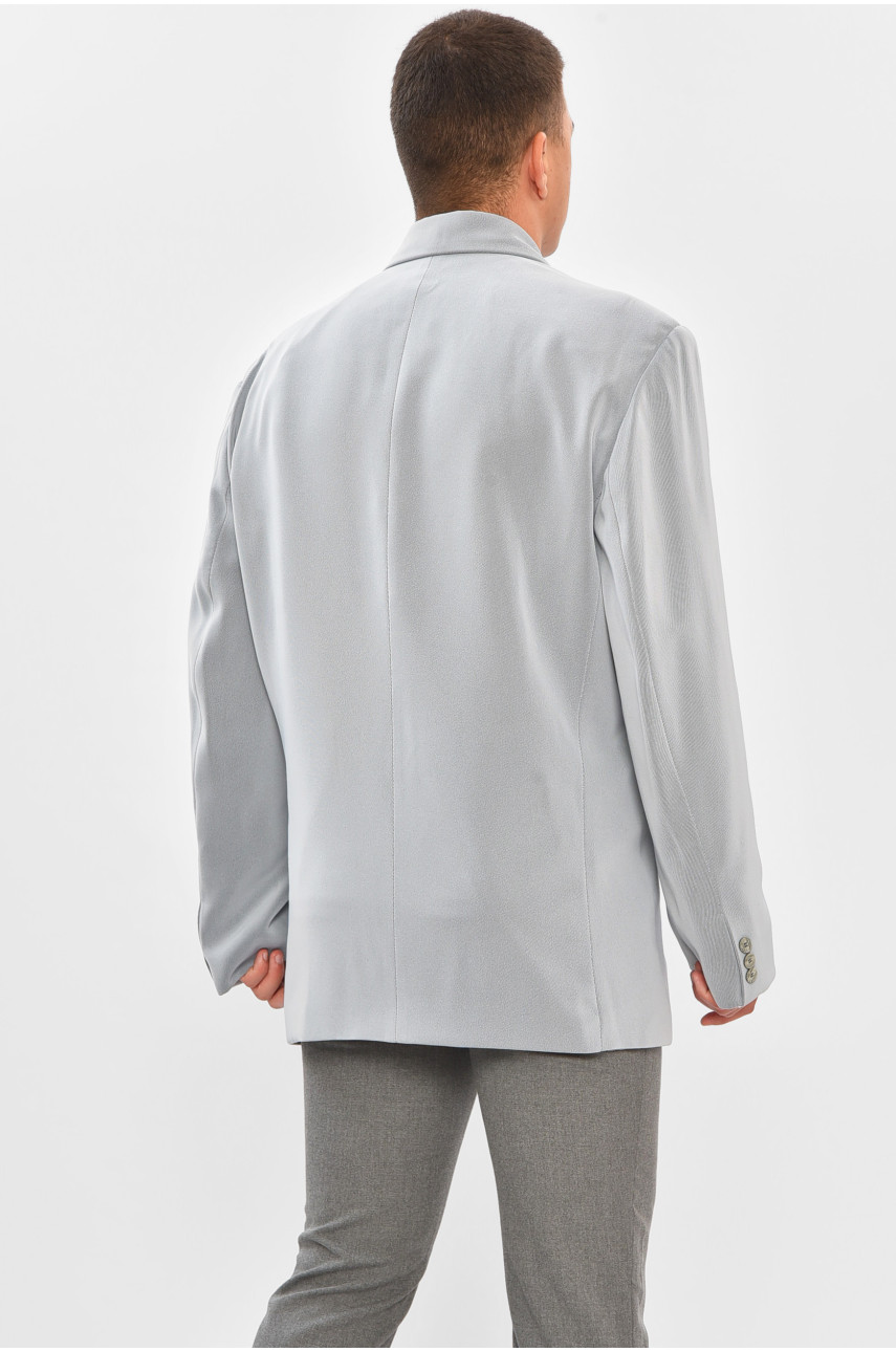 Пиджак мужской однотонный тёмно-серого цвета 204332 Пиджак мужской однотонный тёмно-серого цвета 204332