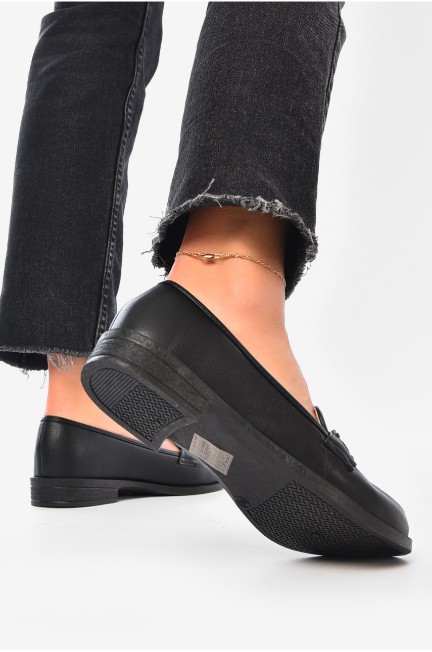 Туфлі-лофери жіночі чорного кольору YS2908-1 204333