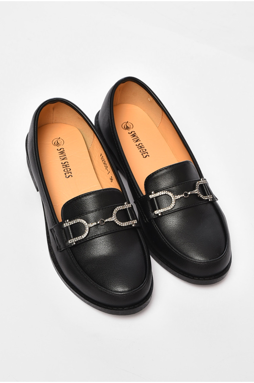 Туфлі-лофери жіночі чорного кольору YS2908-1 204333